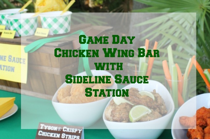 Game Day Chicken Wing Bar with Sideline Sauce Station