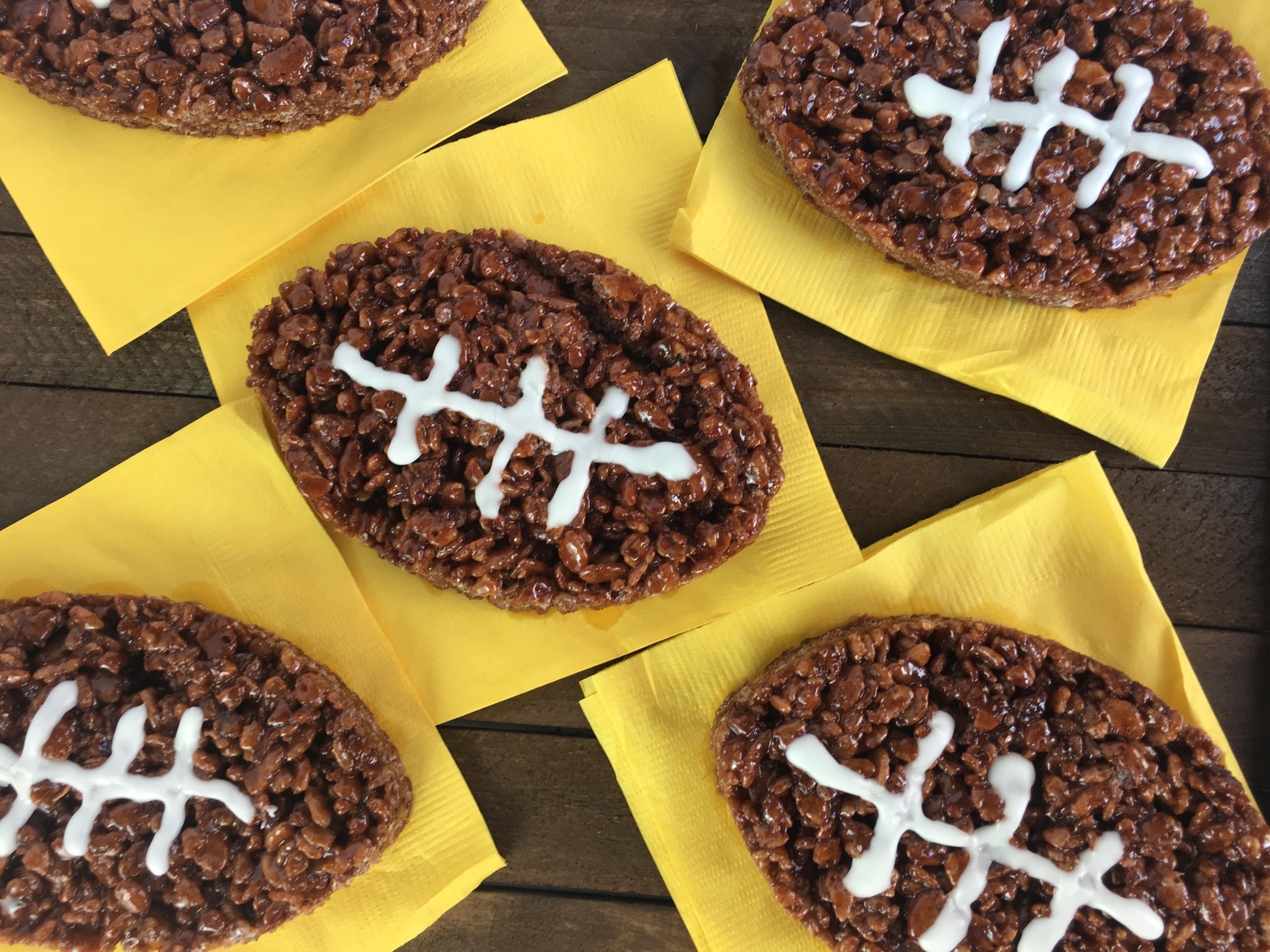 Football Cocoa Rice Crispy Treats