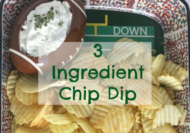 3 Ingredient Chip Dip is so easy for football parties!