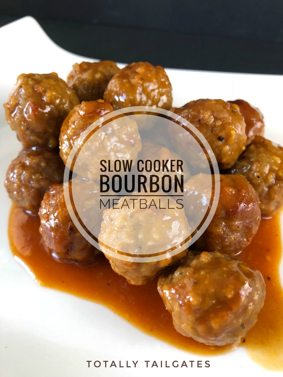 Slow Cooker Bourbon Meatballs are an easy appetizer for the Super Bowl and New Year's Eve!