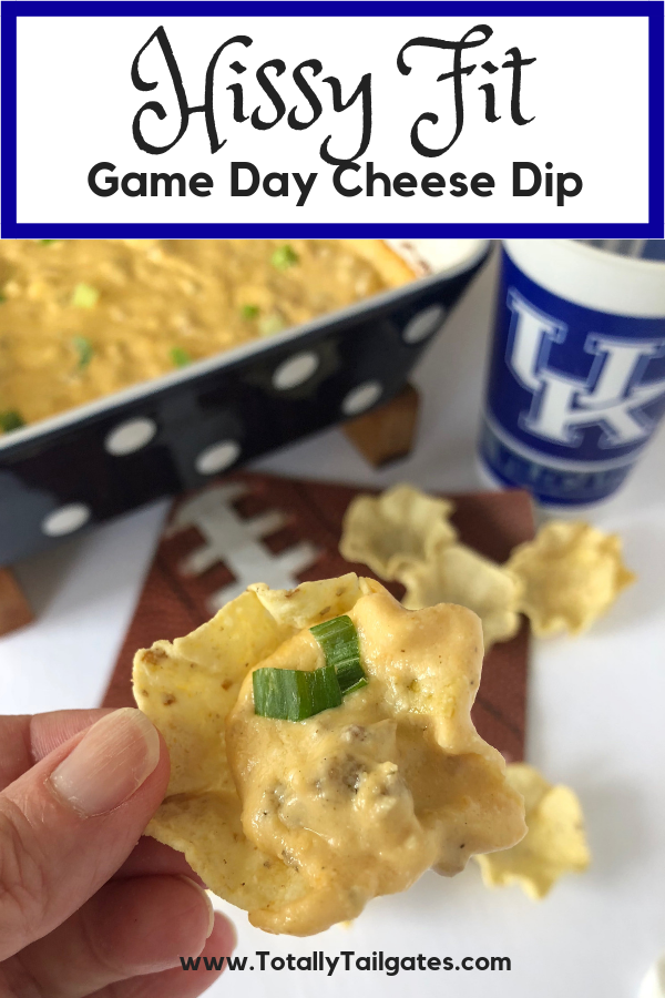 Hissy Fit Dip is a great appetizer for football tailgates, potlucks and New Year’s Eve! #hissyfitdip #hissyfitdiprecipe #tailgaterecipes #totallytailgtes #tailgatefood
