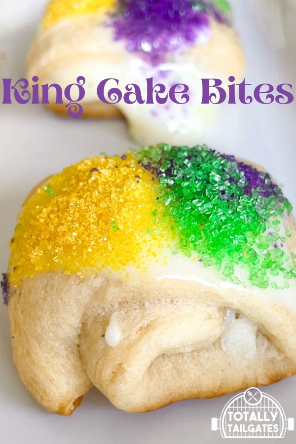 King Cake Bites Mardi Gras Dessert